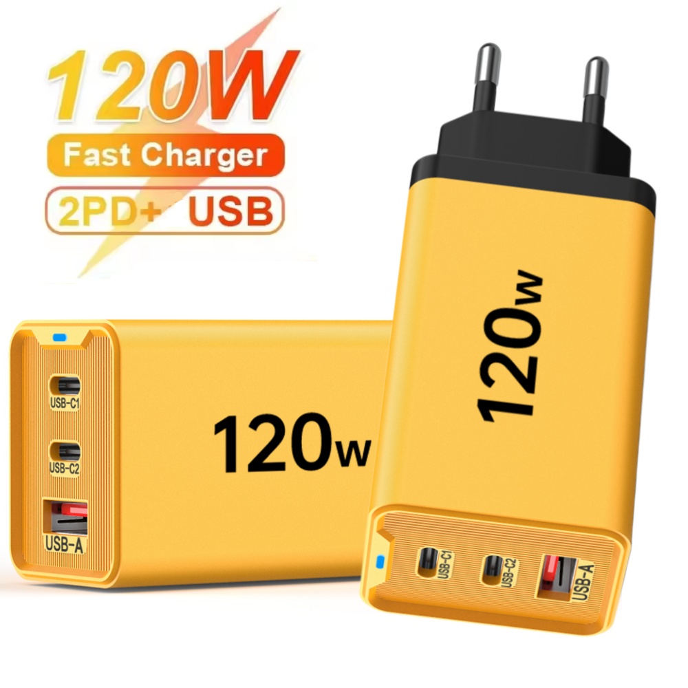 Eyelash Extension Uk - 3-poorts 120W USB-C snellader PD QC3.0