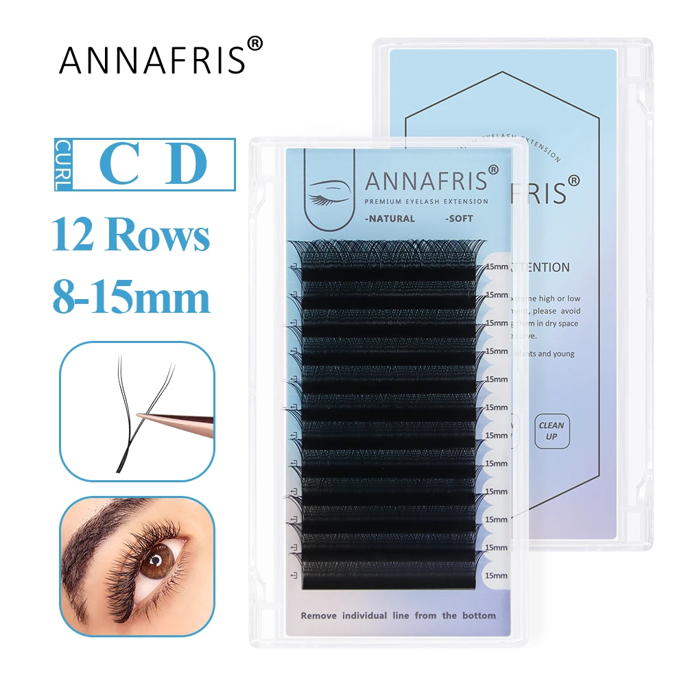 Eyelash Extension Yy - ANNAFRIS YY Vorm Wimperverlenging Dubbele Tips