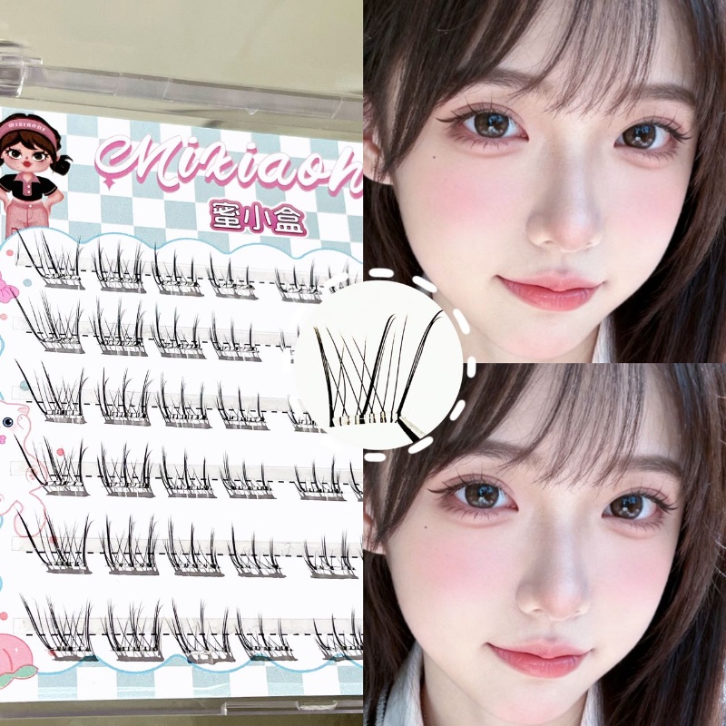 Eyelash Extension Natural - Mixiaohe Lijmvrije rechte wimpers, natuurlijk zacht,