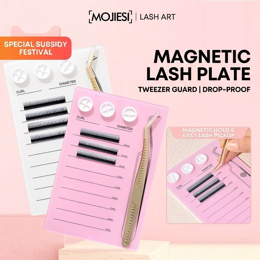Eyelash Extension Volume - Magnetische wimperverlenging palette & lijmhouder, acryl