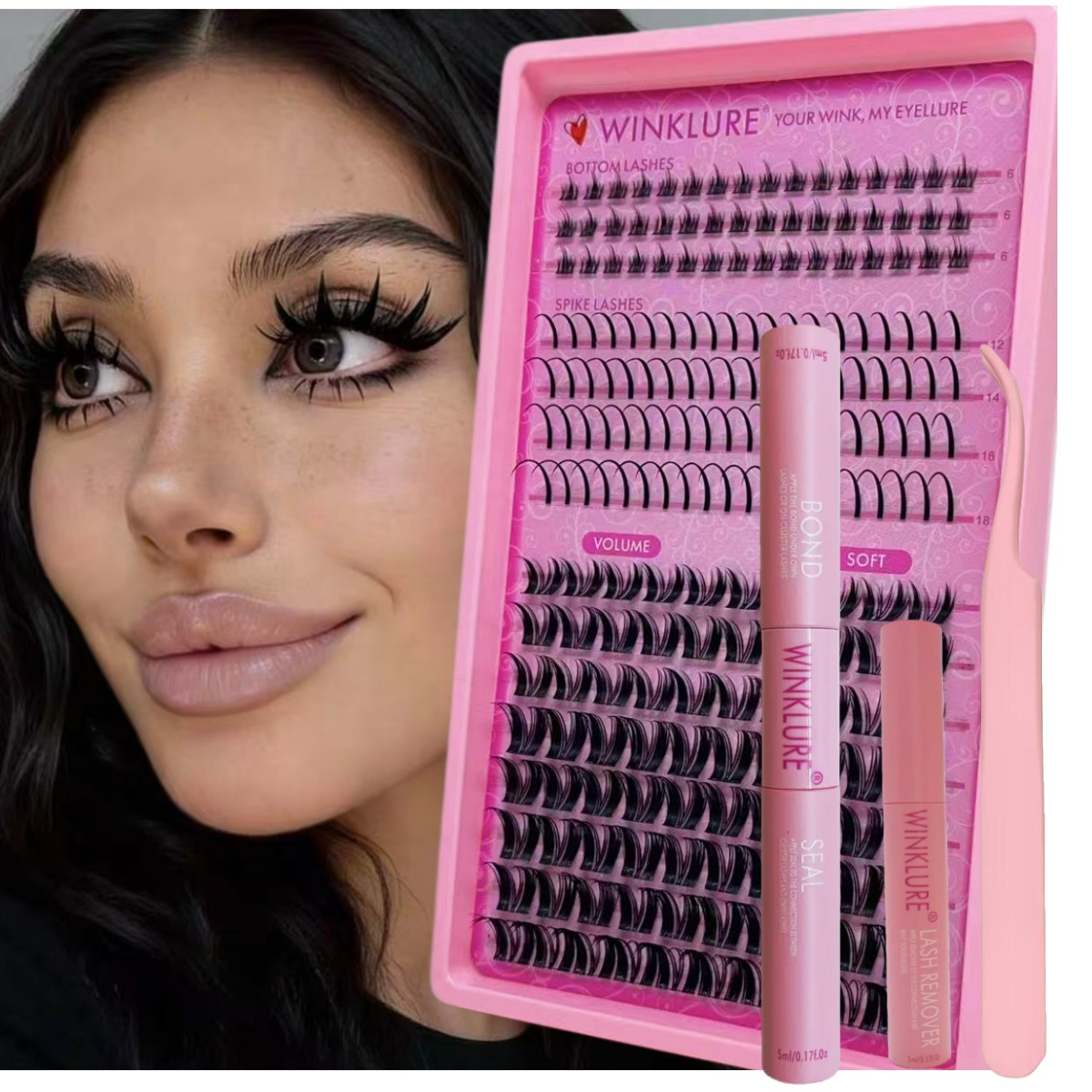 Eyelash Extension Volume - WINKLURE Fluffy Lash Clusters Kit Volume