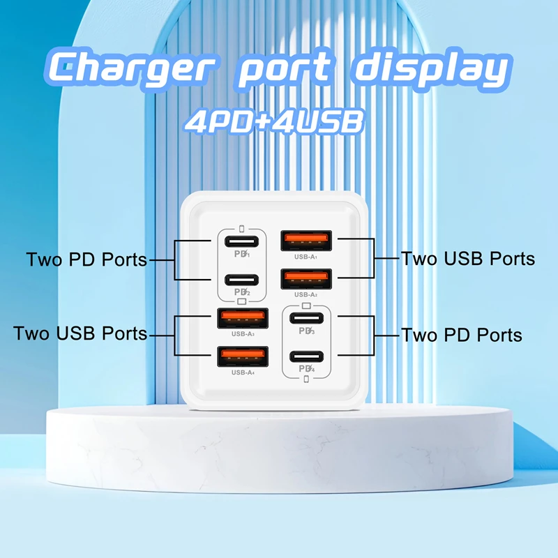 8-in-1 240W GaN USB-C oplader, - Eyelash Extension Uk recensie en prijs