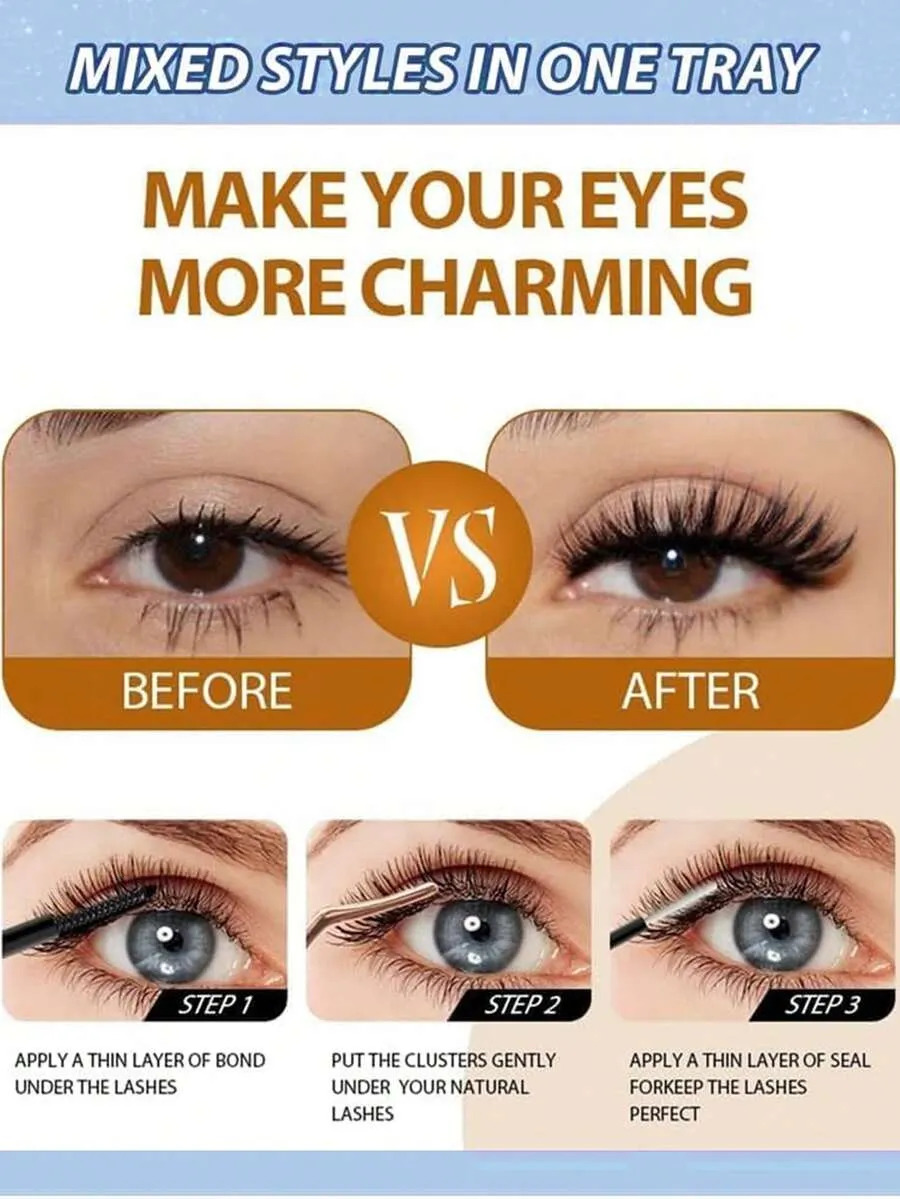 640 stuks gemengde 10D-60D wim - Eyelash Extension Volume recensie en prijs