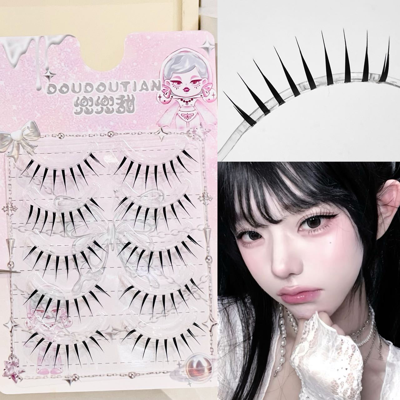 Doudoutian Wet Look Spiky Full - Eyelash Extension Natural recensie en prijs