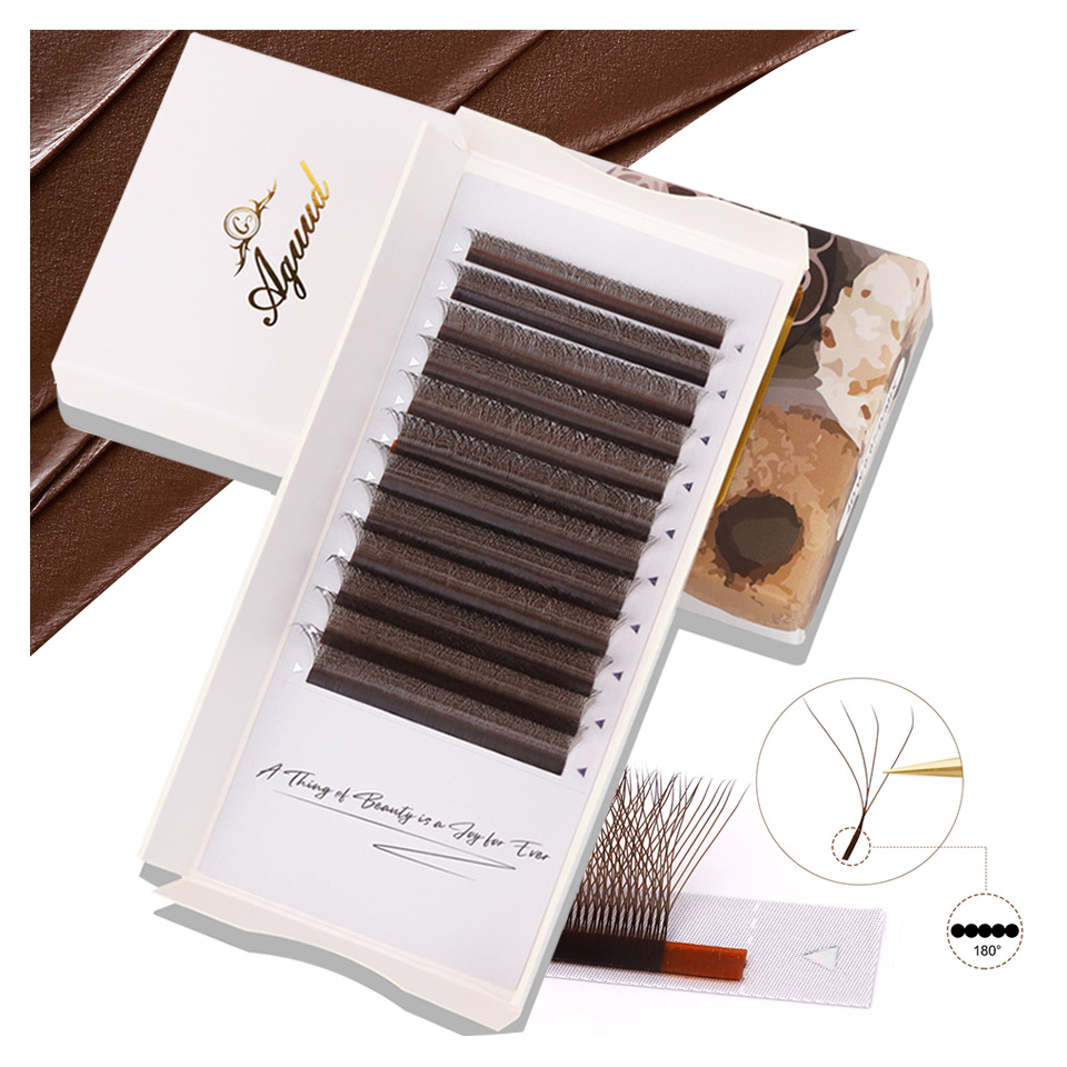 AGUUD Bruine 4D W-vormige wimp - Eyelash Extension Yy recensie en prijs