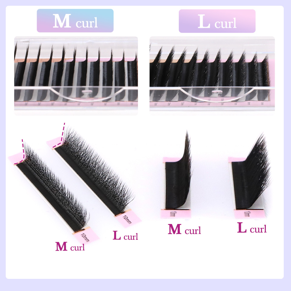 L M (LU) Krul W-vorm Wimperext - Eyelash Extension Yy recensie en prijs